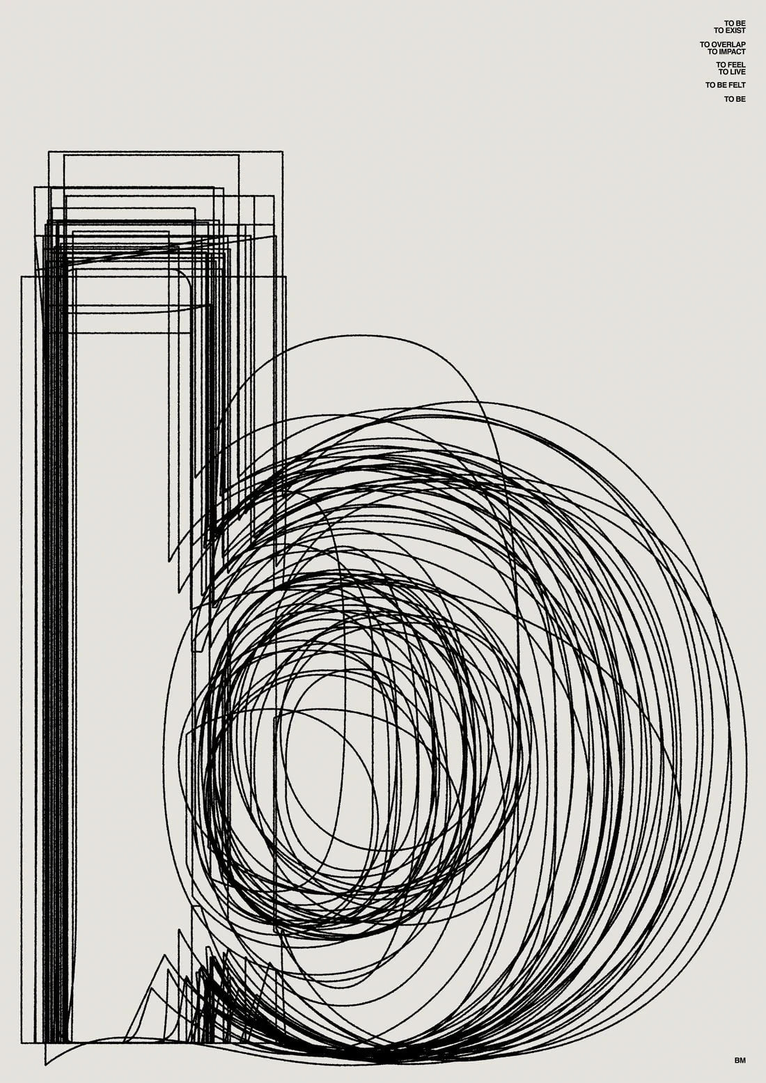 b contemporary wall art print by Brad Mead - sold by DROOL