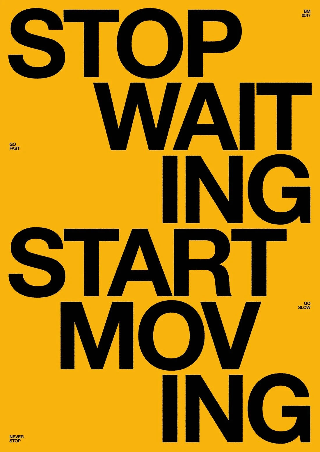 START MOVING contemporary wall art print by Brad Mead - sold by DROOL