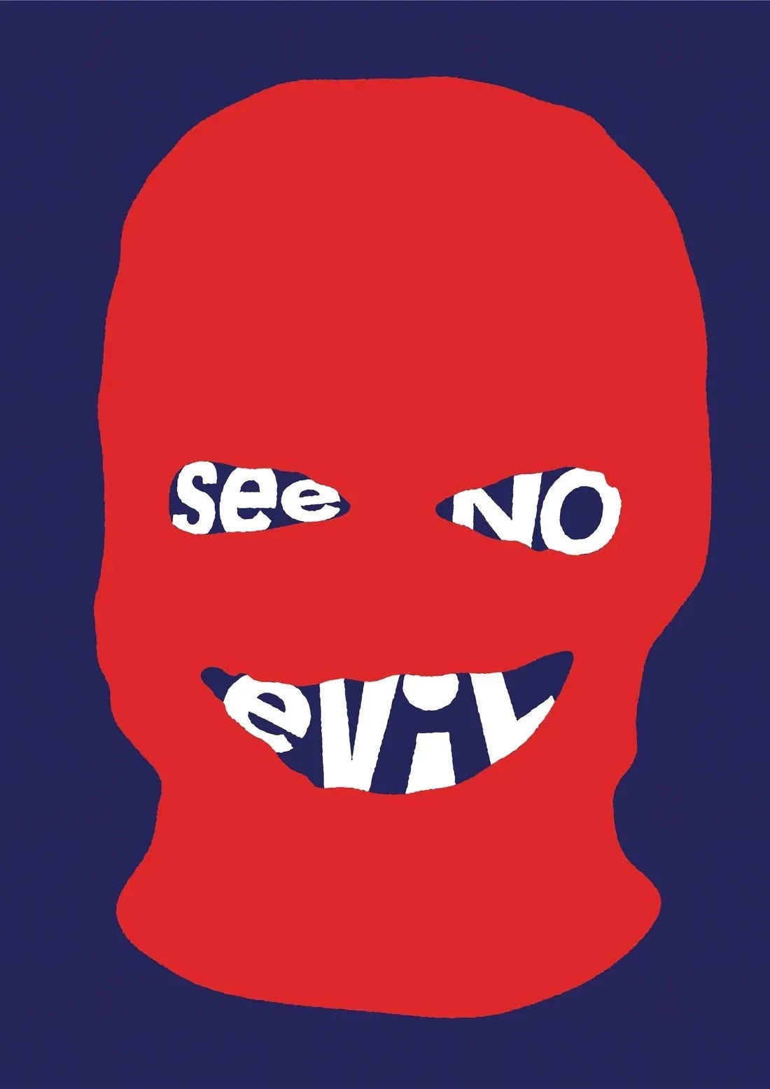 See no evil contemporary wall art print by Max Blackmore - sold by DROOL