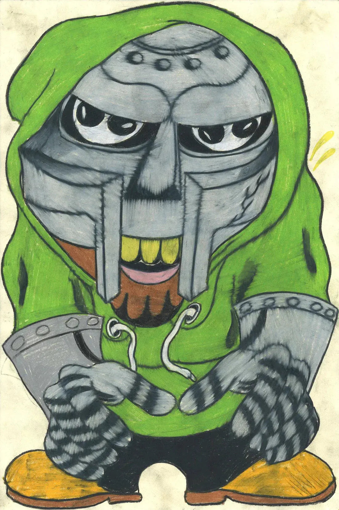 MFDOOM contemporary wall art print by Austin Ansbro - sold by DROOL