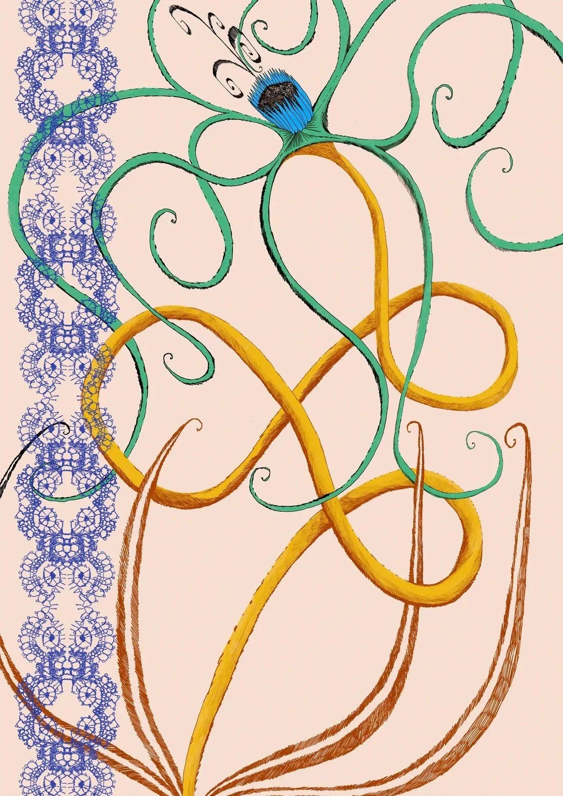 Ornamentos contemporary wall art print by Naia Escribano - sold by DROOL