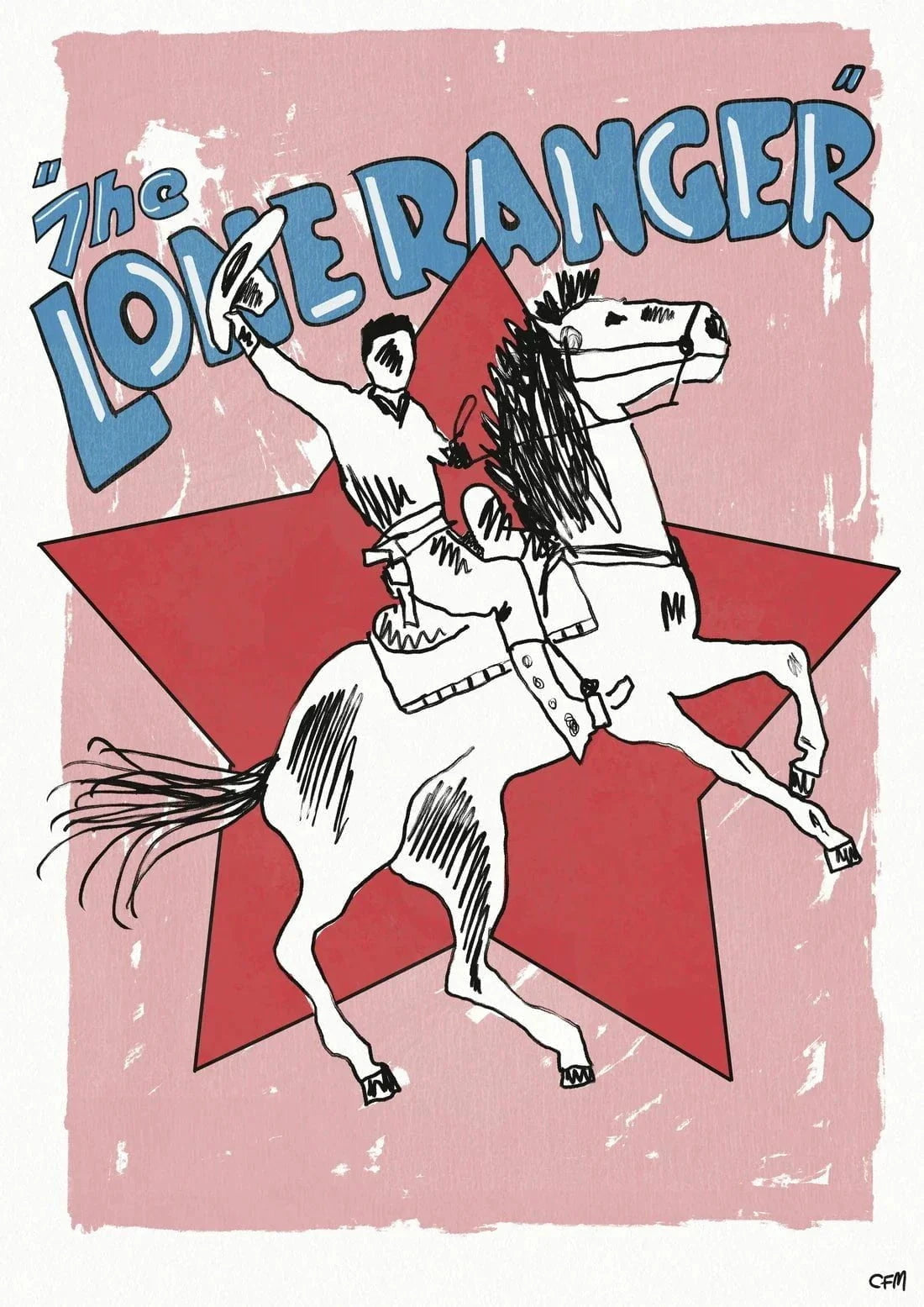 The Lone Ranger contemporary wall art print by Caitlin Flood-Molyneux - sold by DROOL