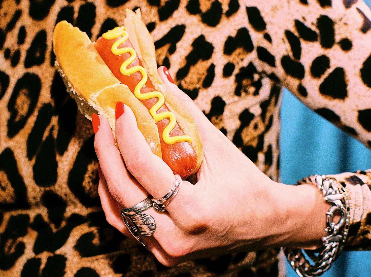 Bitten Hot Dog contemporary wall art print by Tyler Bowditch - sold by DROOL