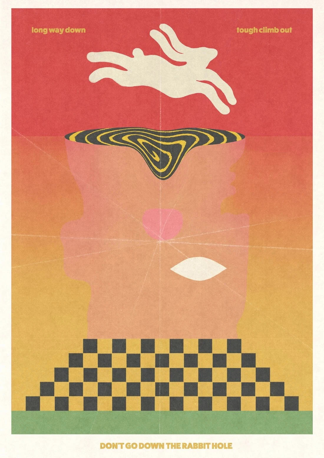 The Rabbit Hole contemporary wall art print by Imo Sinclair - sold by DROOL