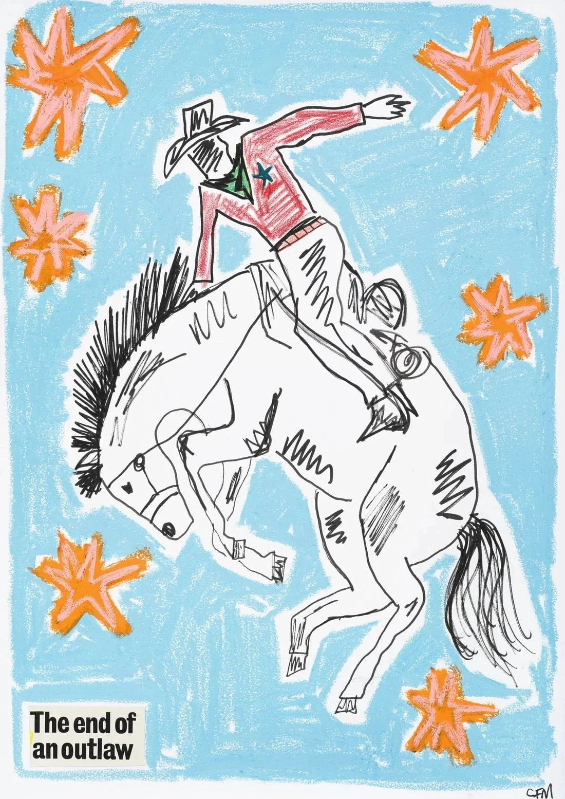 Buckaroo contemporary wall art print by Caitlin Flood-Molyneux - sold by DROOL
