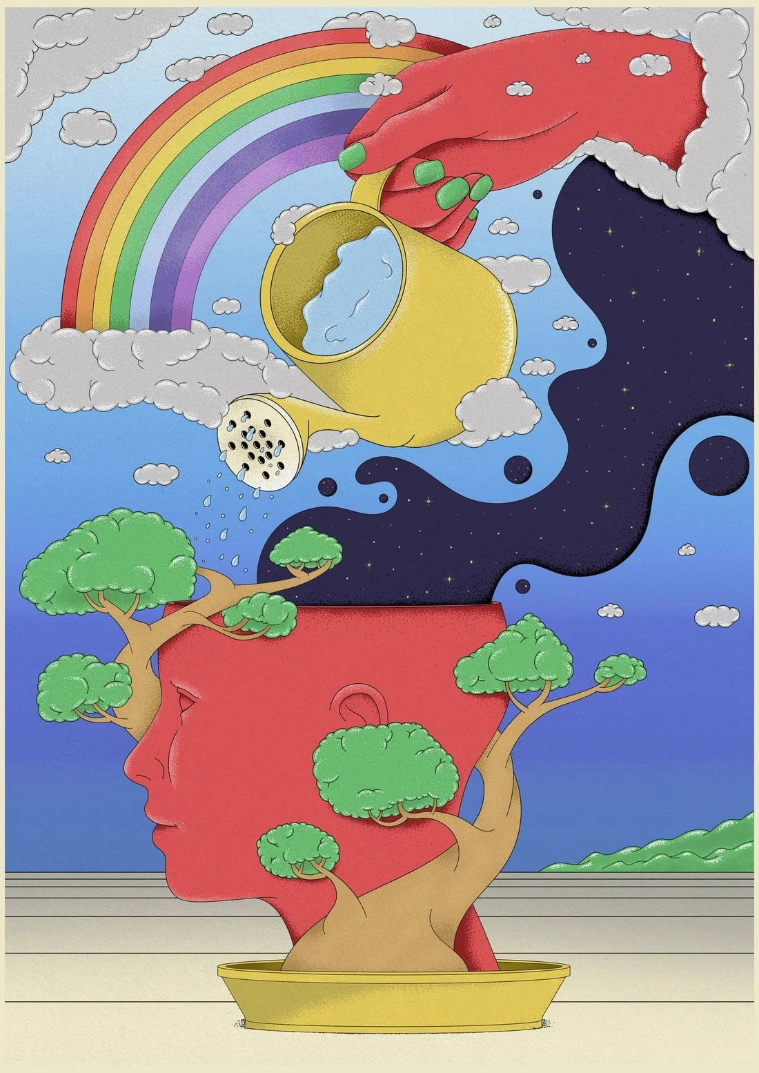 Grow Through It contemporary wall art print by Pointless Illustrations / James Lacey - sold by DROOL
