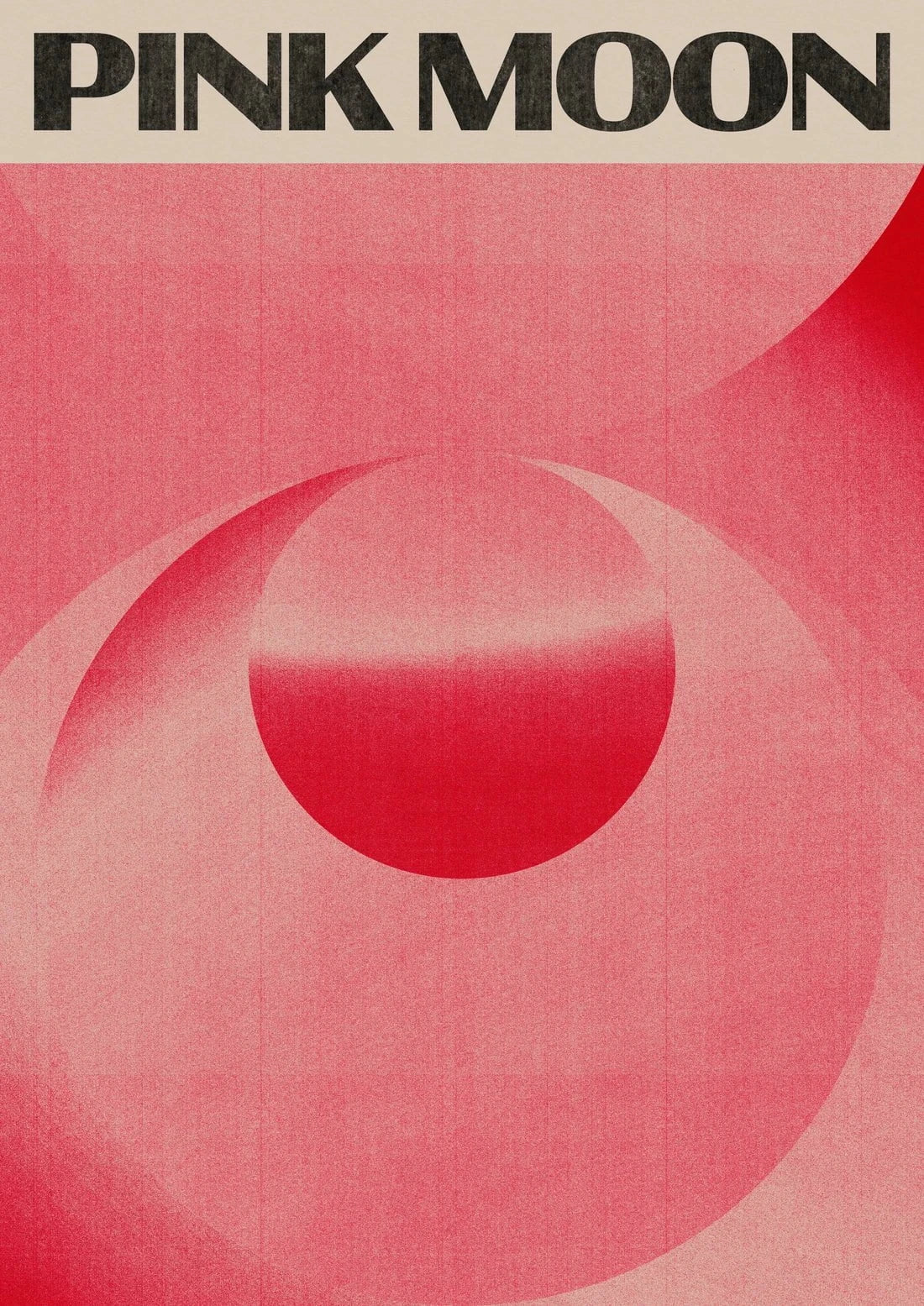 Pink Moon contemporary wall art print by Henry M. - sold by DROOL