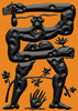 Faune and Fire contemporary wall art print by Célestin Krier - sold by DROOL