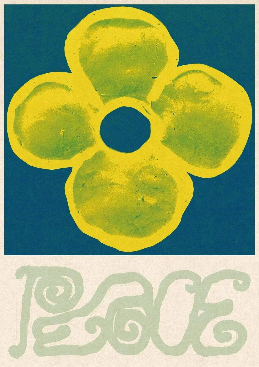 PEACE contemporary wall art print by Imo Sinclair - sold by DROOL