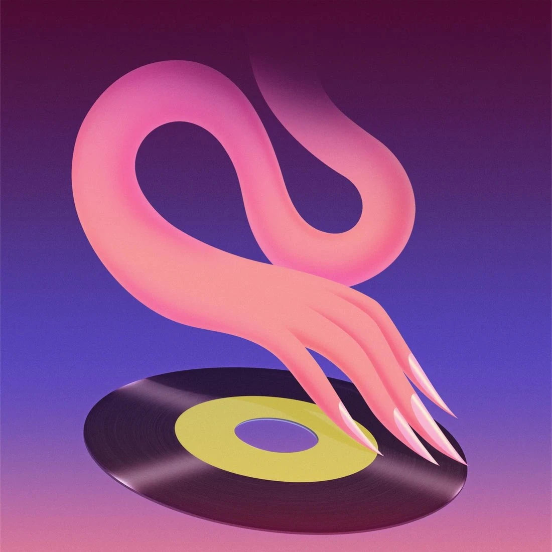 Wiggly Hand contemporary wall art print by Milena Bucholz - sold by DROOL