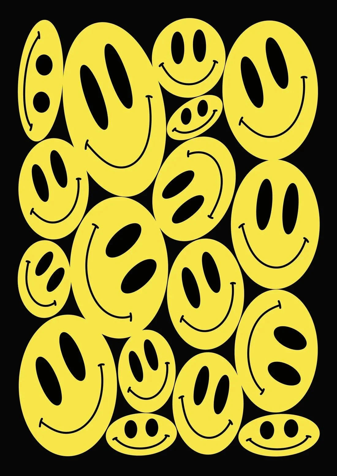 Happy smiley composition contemporary wall art print by Petra - sold by DROOL