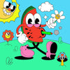 Watermelon contemporary wall art print by Ovcharka - sold by DROOL