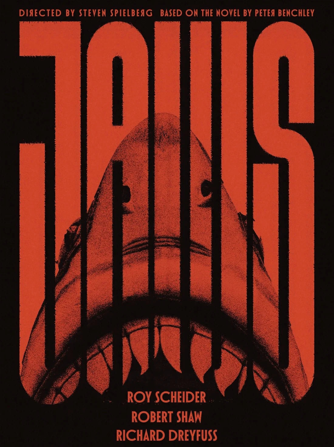 JAWS contemporary wall art print by Justyna Frąckiewicz - sold by DROOL