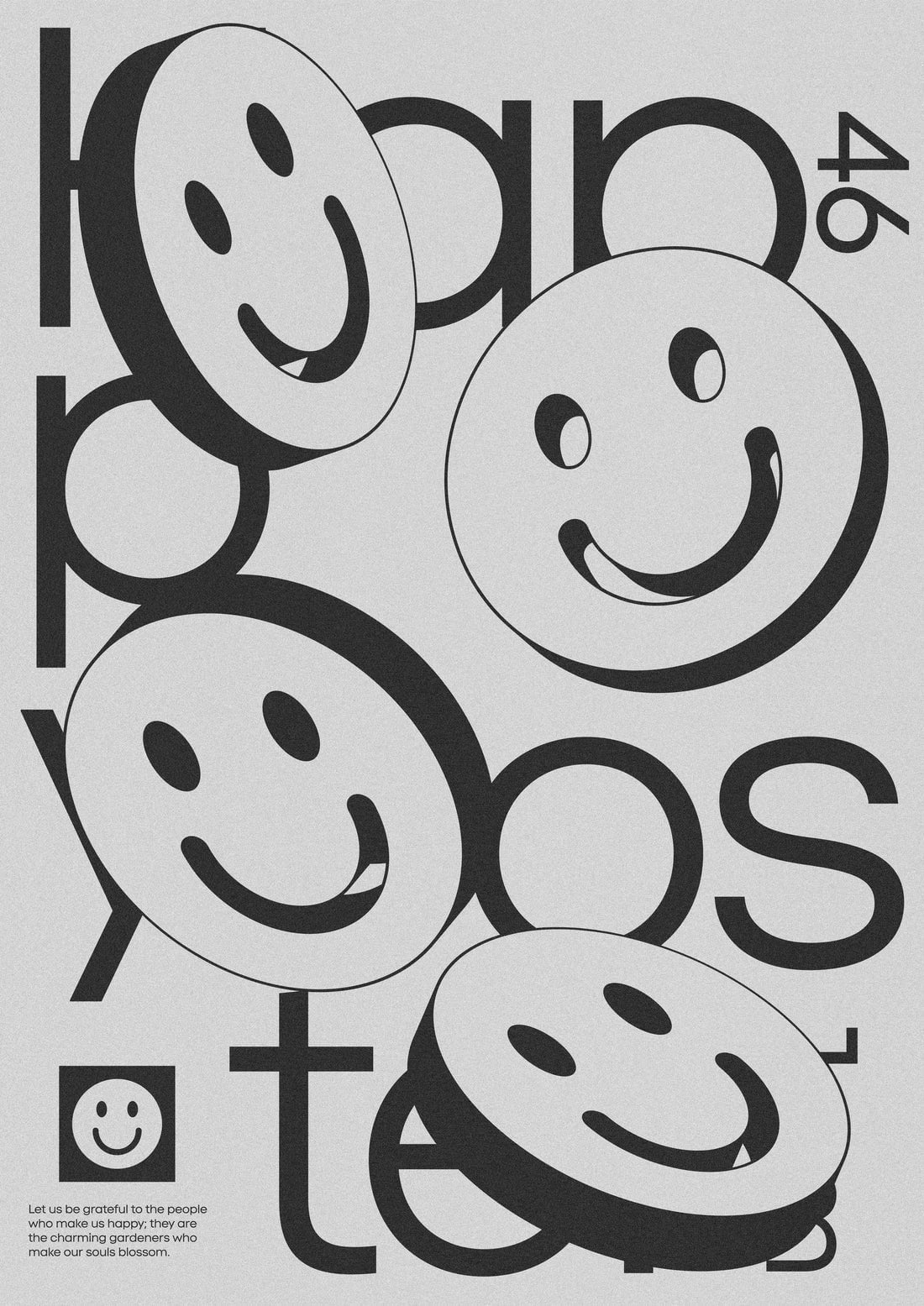 Happy contemporary wall art print by Jérôme Bizien - sold by DROOL