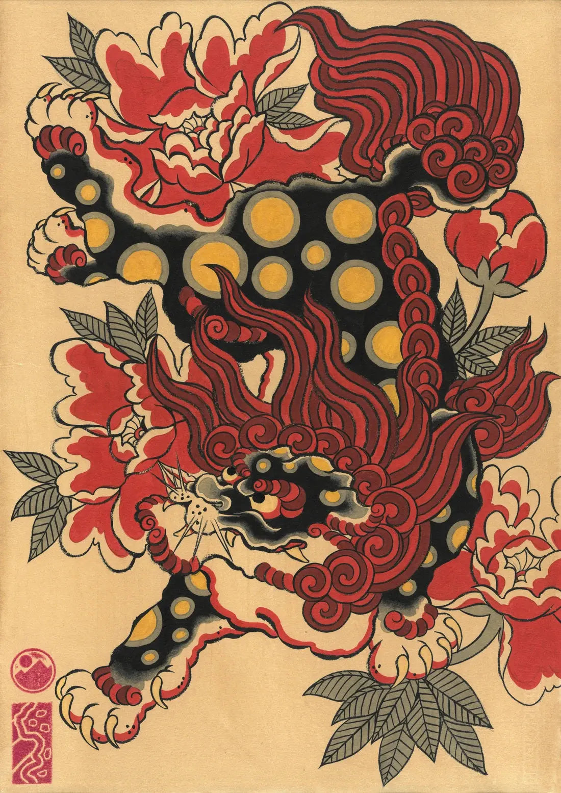 Karajishi & Peonies