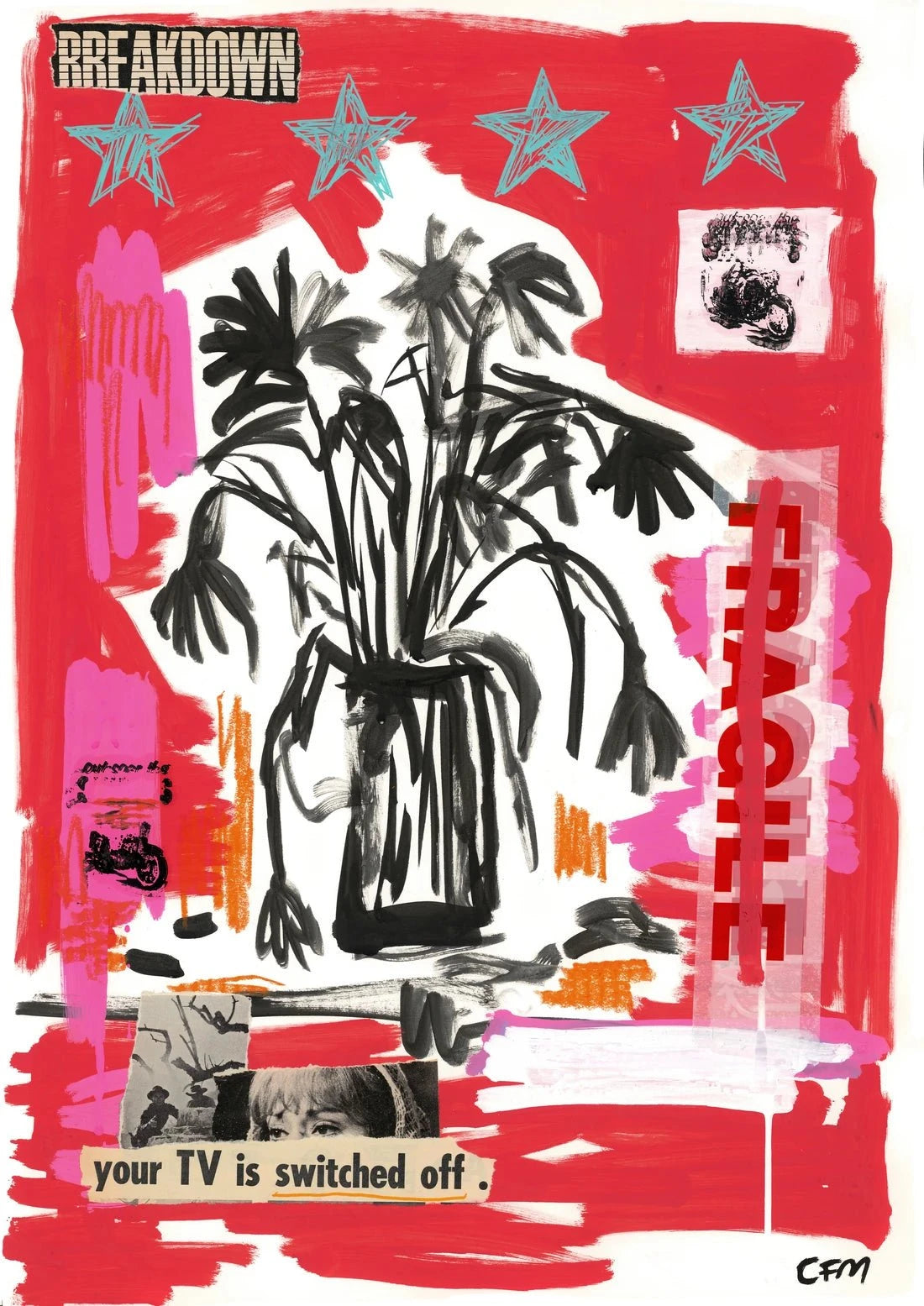 Switched Off contemporary wall art print by Caitlin Flood-Molyneux - sold by DROOL
