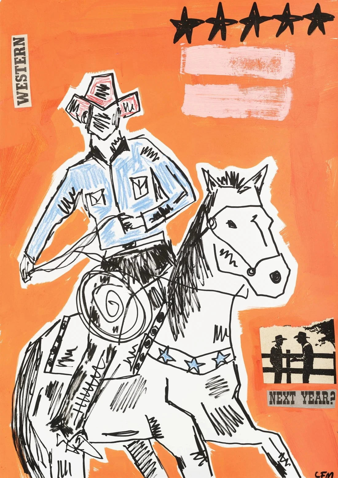 Western contemporary wall art print by Caitlin Flood-Molyneux - sold by DROOL