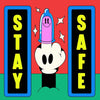 Stay Safe contemporary wall art print by Ovcharka - sold by DROOL