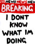 I Dont Know What Im Doing contemporary wall art print by Times New Roadman - sold by DROOL