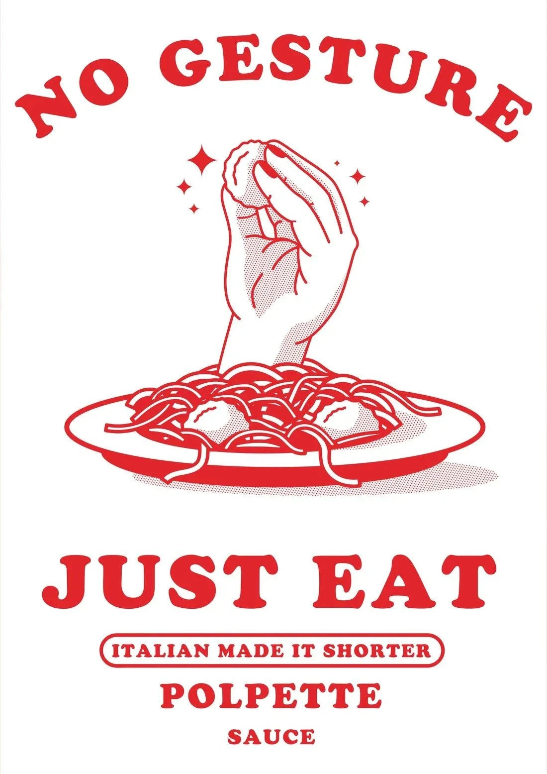 Polpette contemporary wall art print by Alessio Trudu - sold by DROOL