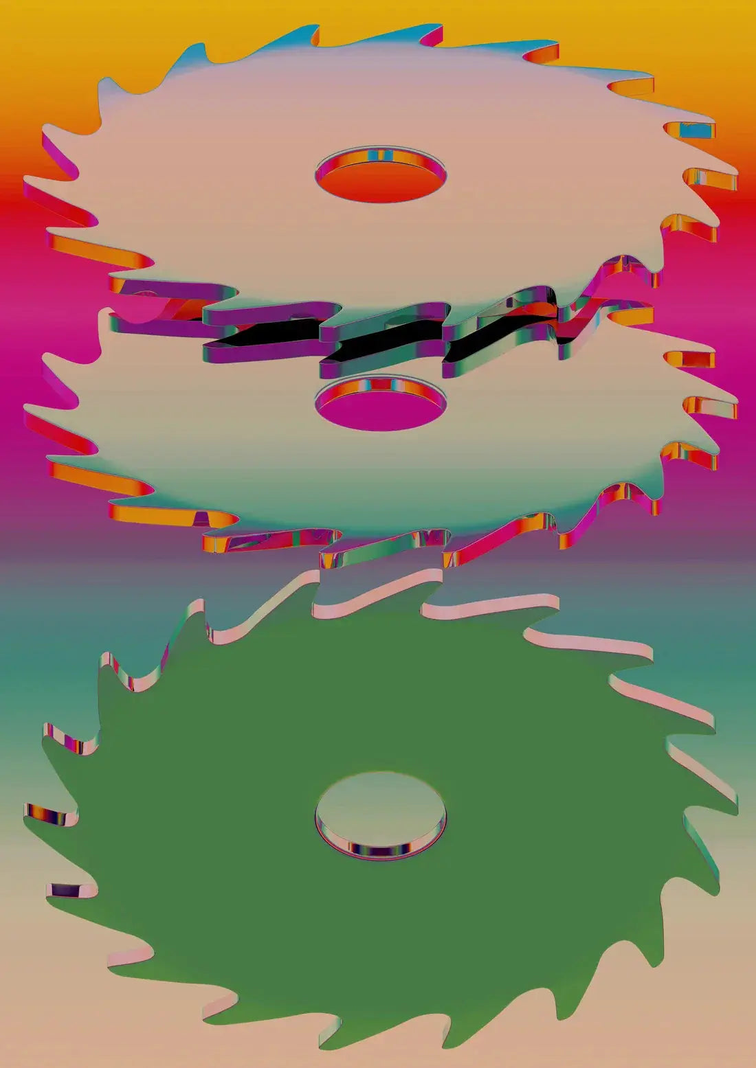 Dopamine Cuts contemporary wall art print by Casiel Checoni - sold by DROOL