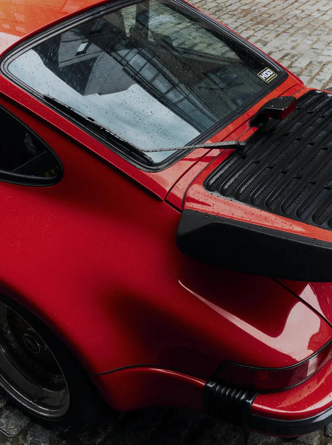Porsche on cobbles 2 contemporary wall art print by Jonathan Elyea - sold by DROOL