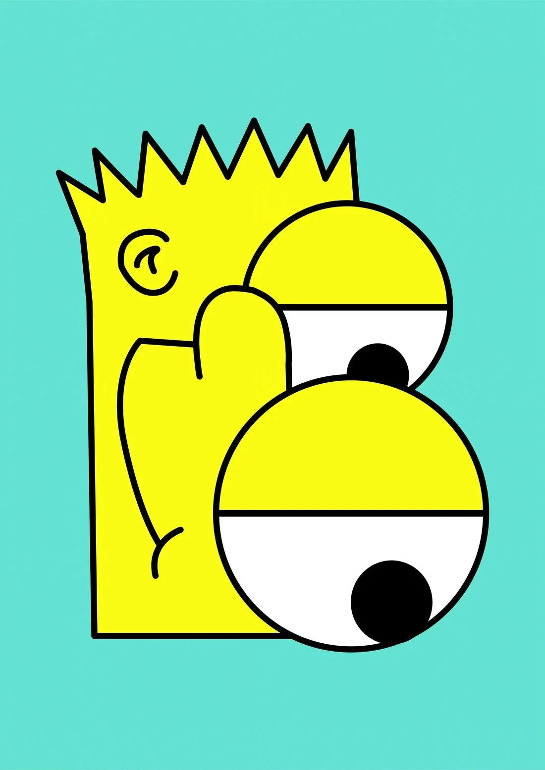Picasso Bart contemporary wall art print by Ignorance1 - sold by DROOL