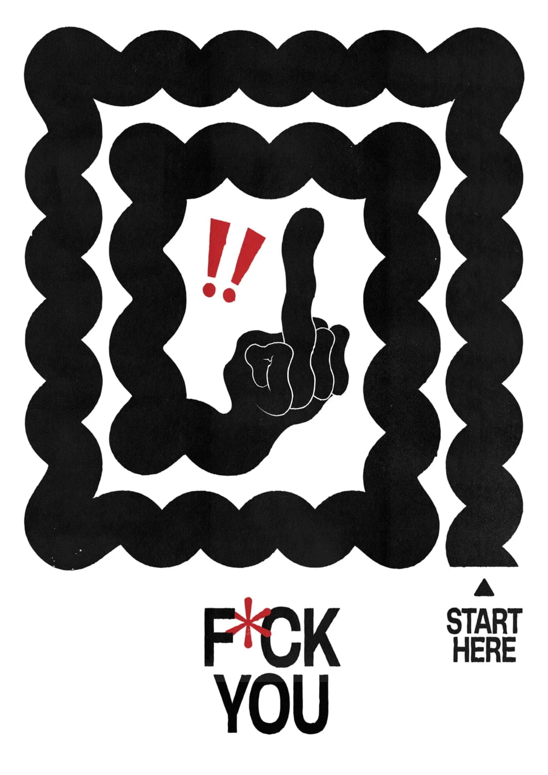 F U contemporary wall art print by Alexander Khabbazi - sold by DROOL