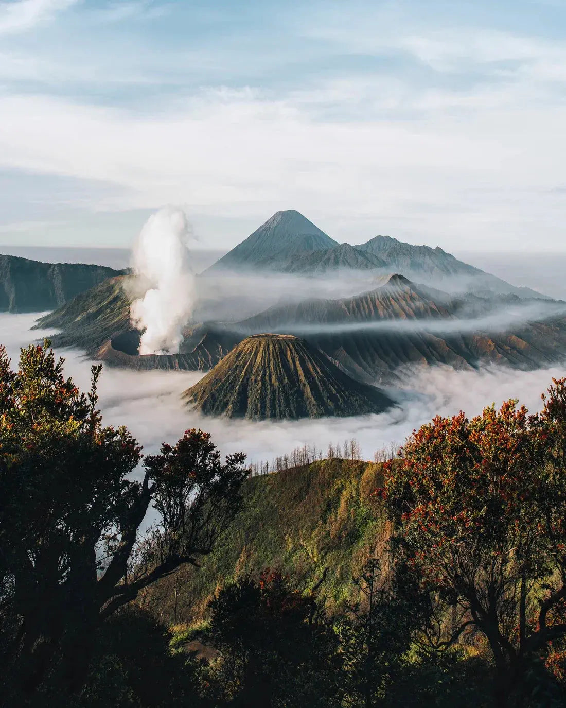 Volcanoes contemporary wall art print by Luke Stackpoole - sold by DROOL