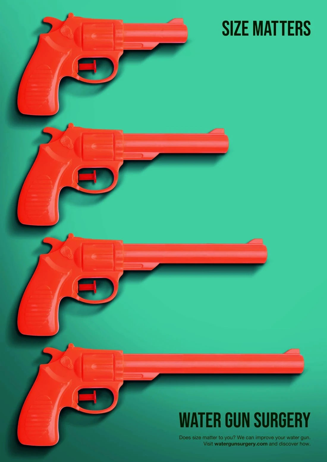 Size Matters contemporary wall art print by Mario Carpe - sold by DROOL