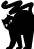 Black cat contemporary wall art print by Konrad Grafik - sold by DROOL