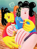 Wine Time contemporary wall art print by Nina Bachmann - sold by DROOL