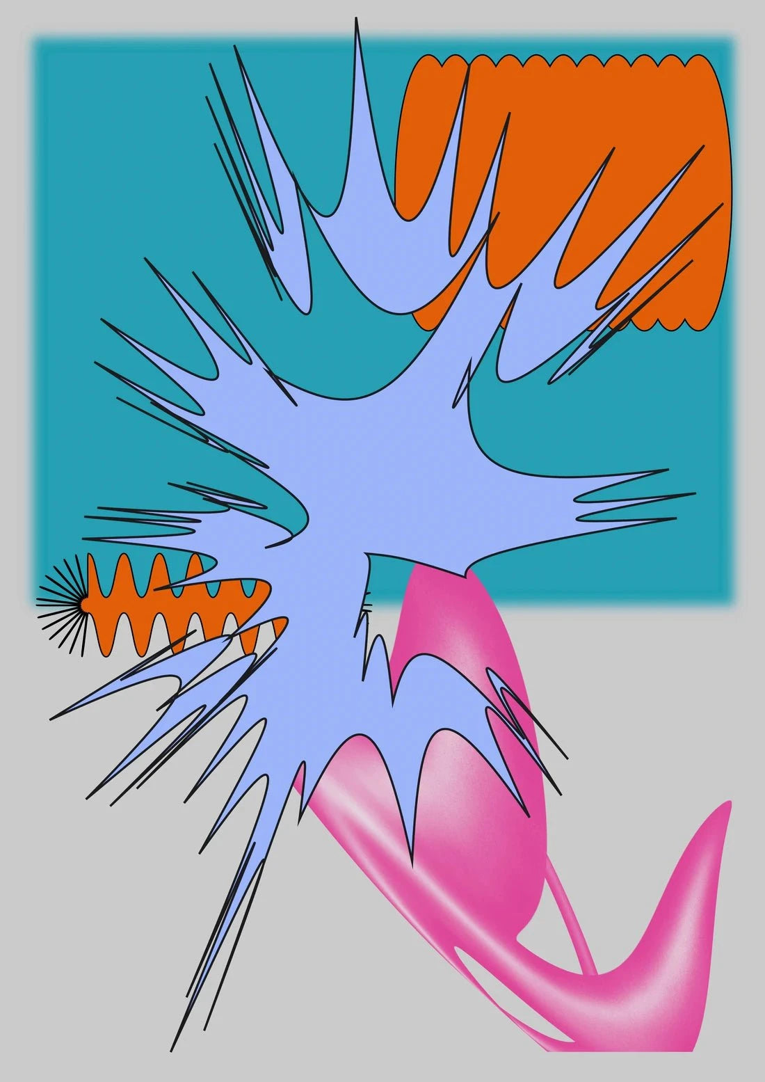 Clap contemporary wall art print by Tristan Huschke - sold by DROOL