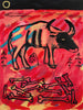Bull and bones contemporary wall art print by Billy Bagilhole - sold by DROOL