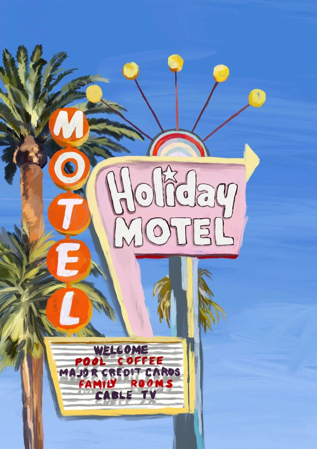 Holiday Motel contemporary wall art print by Laurie Campbell - sold by DROOL