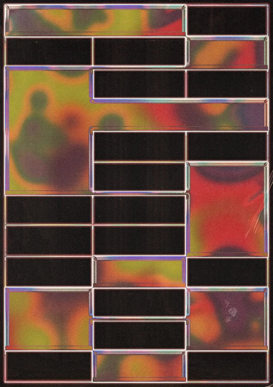Blocks contemporary wall art print by Jorge Santos - sold by DROOL