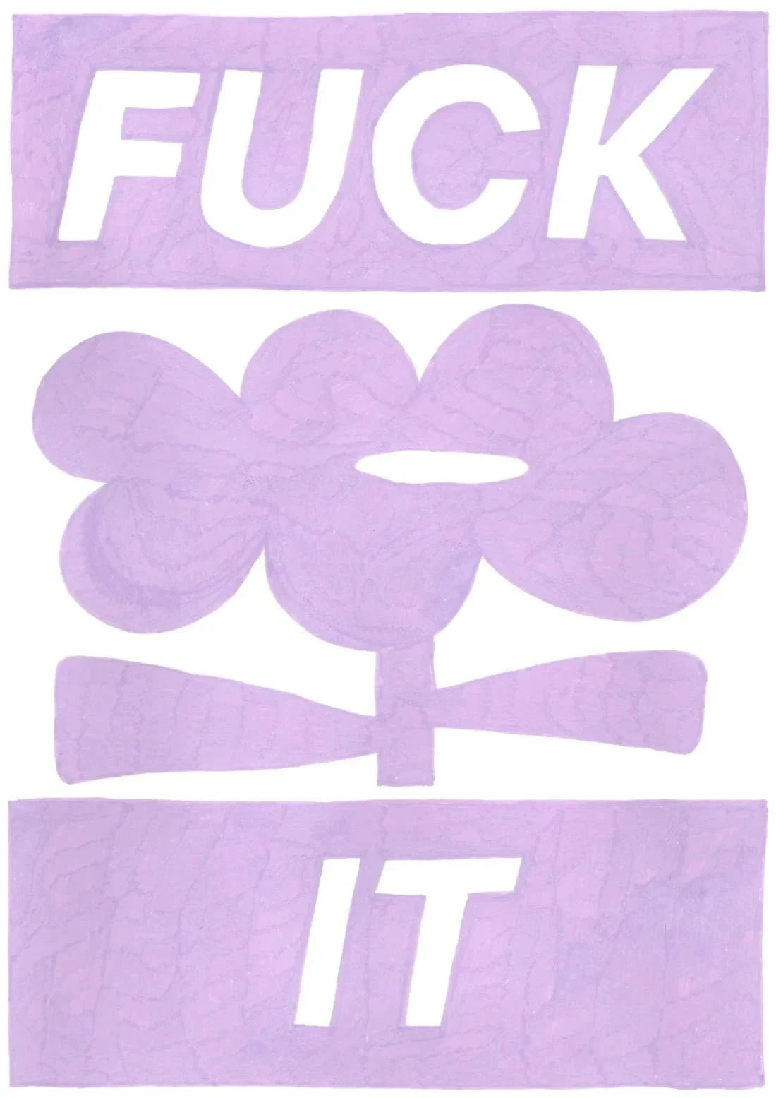 Fuck it contemporary canvas art print by Sara Cristina Moser - sold by DROOL