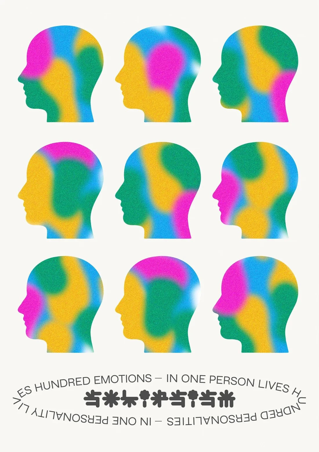 Headspace contemporary wall art print by Studio Trikken - sold by DROOL