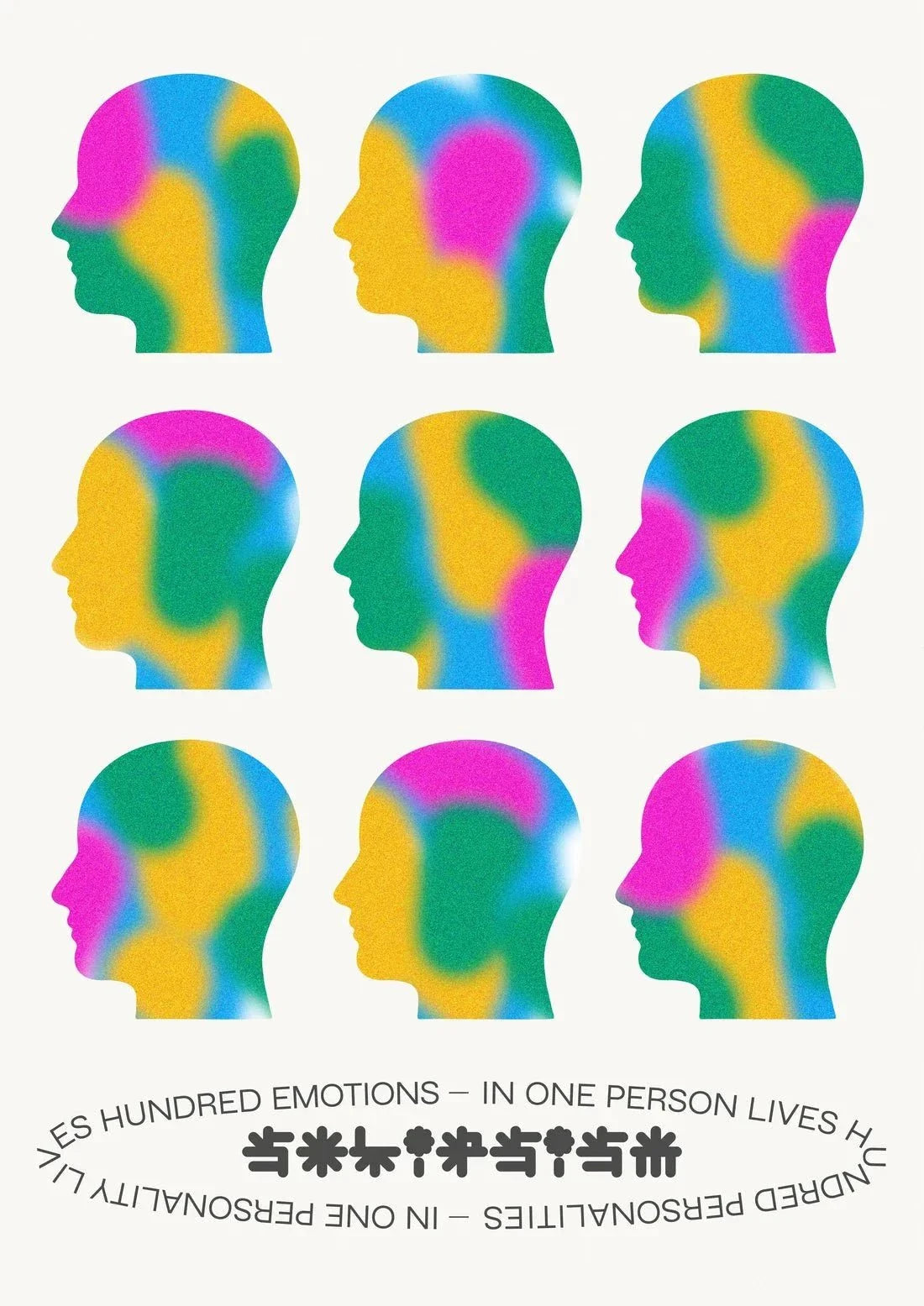 Headspace contemporary wall art print by Studio Trikken - sold by DROOL