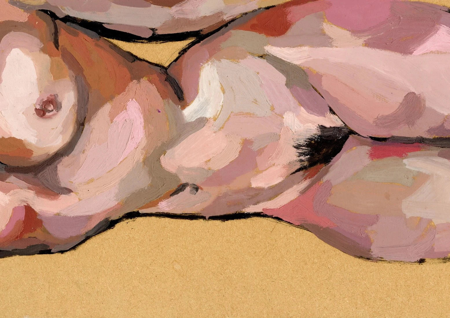 Nude Study contemporary wall art print by Sophie Goudman-Peachey - sold by DROOL