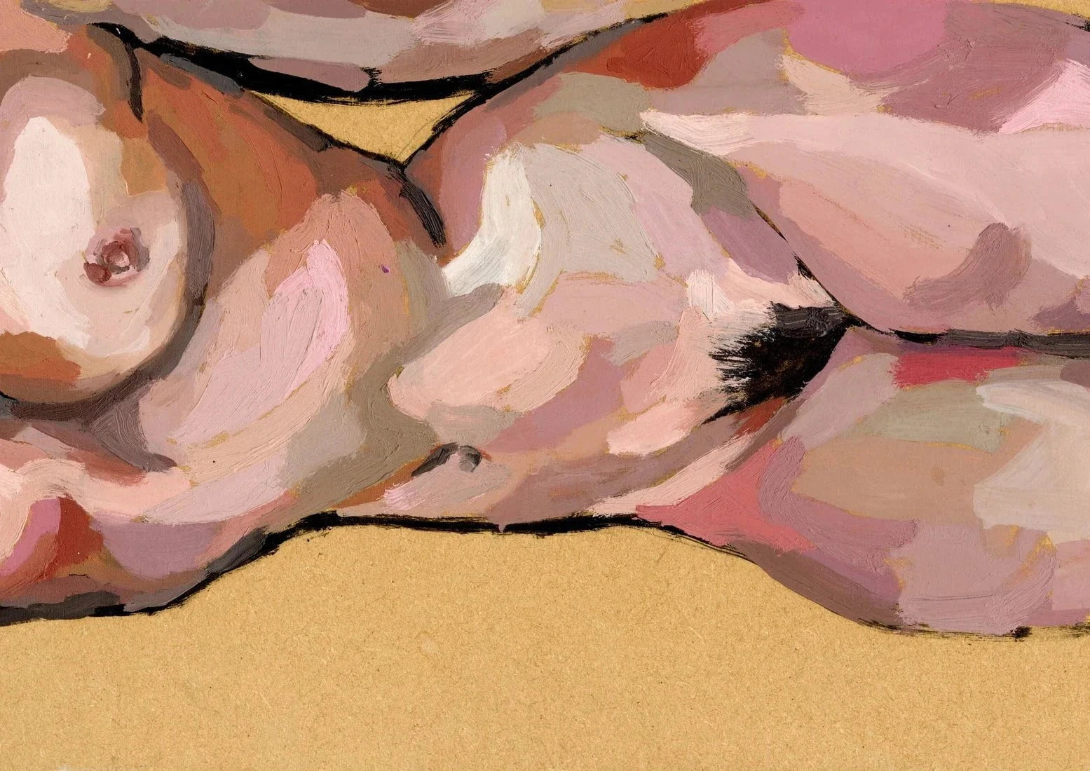 Nude Study contemporary wall art print by Sophie Goudman-Peachey - sold by DROOL