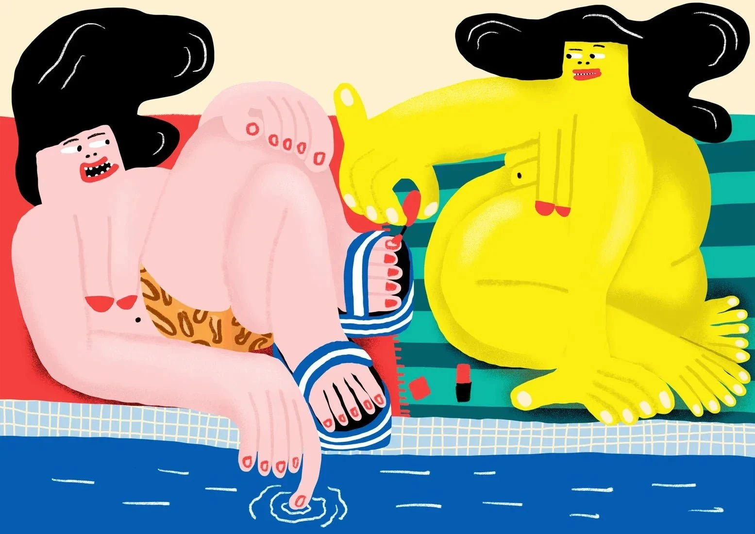 Manicure, Pedicure contemporary wall art print by Nina Bachmann - sold by DROOL