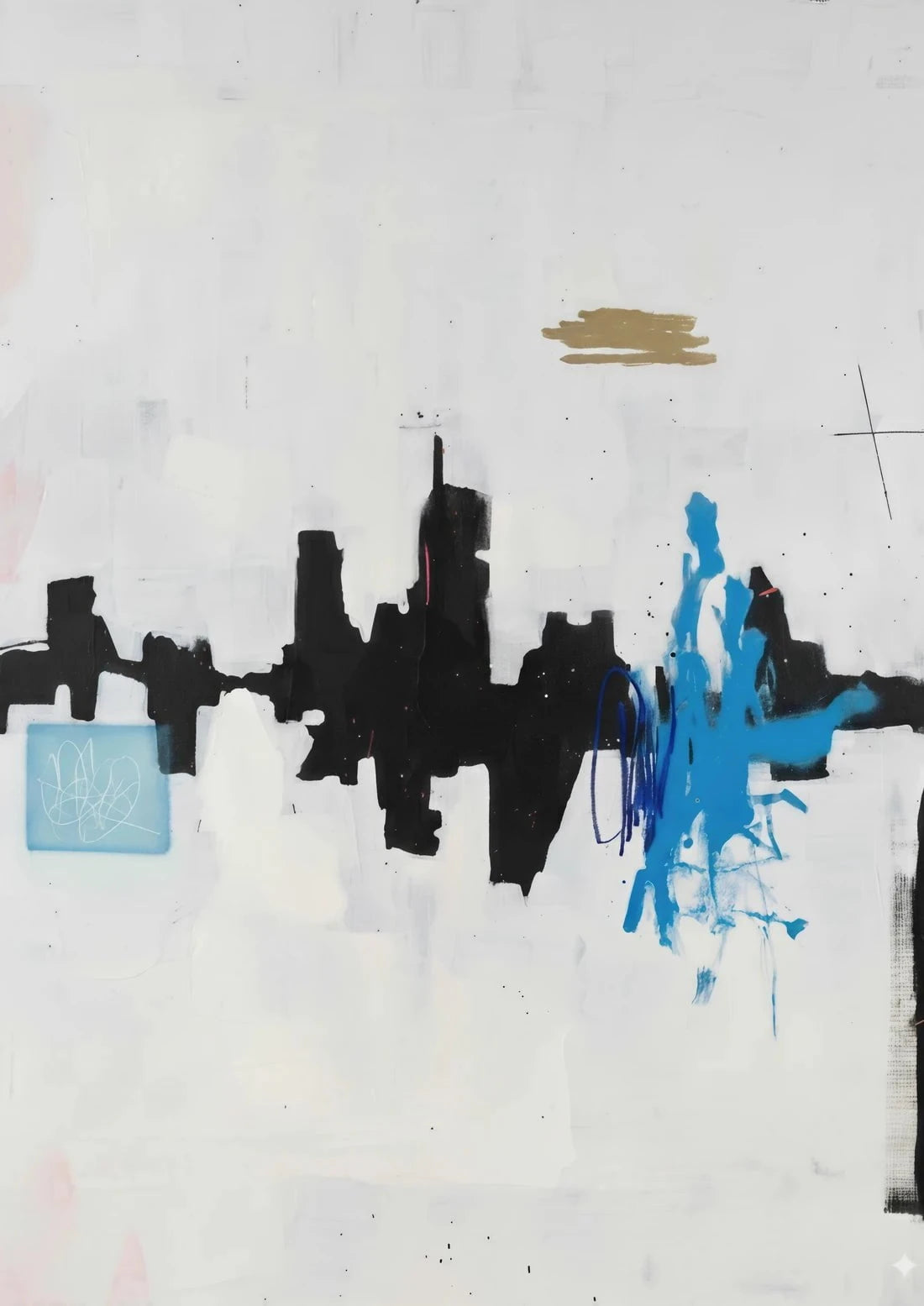 Skyline contemporary wall art print by Dom Russo - sold by DROOL