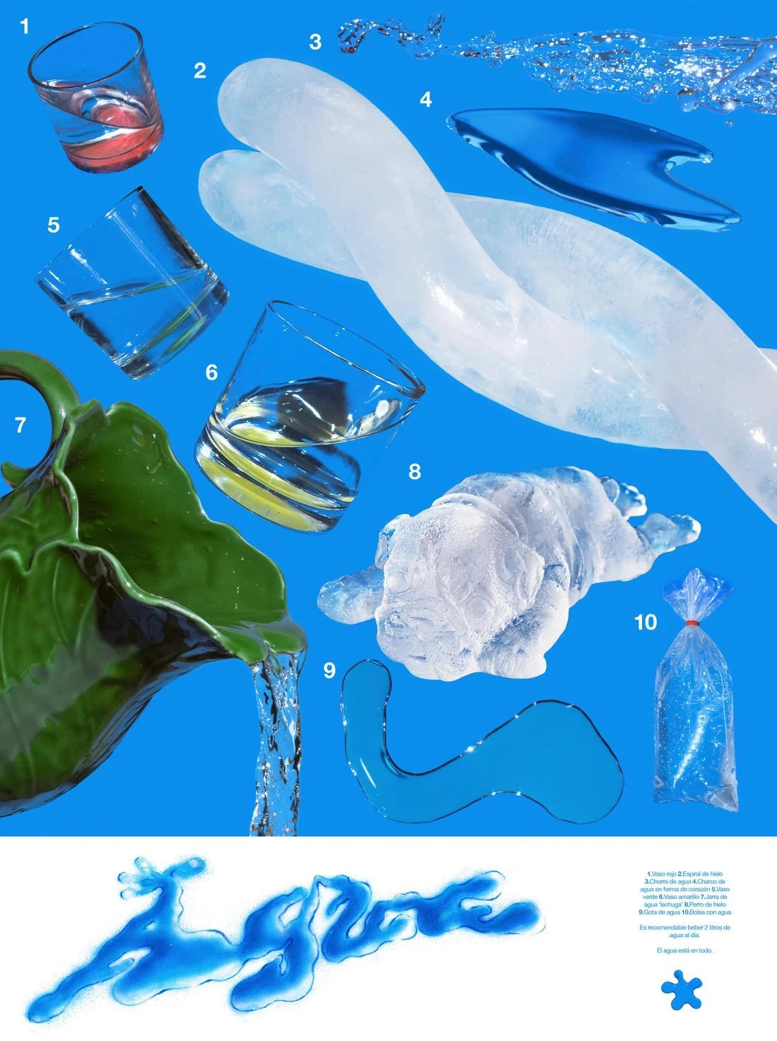 Agua 2 (Water 2) contemporary wall art print by Miguel Vides - sold by DROOL