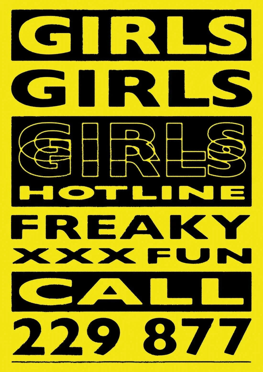 GIRLS GIRLS GIRLS contemporary wall art print by Sven Silk - sold by DROOL