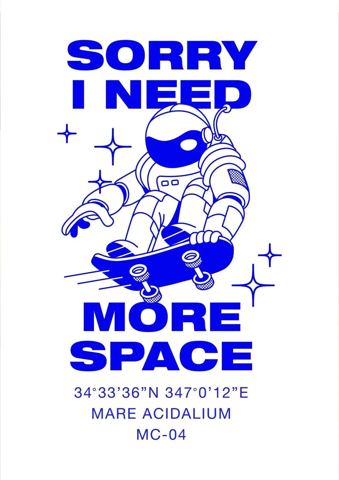 Sorry I Need More Space contemporary wall art print by Marcello Pisano - sold by DROOL