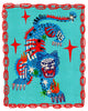 Tiger in Blue contemporary wall art print by Kwonny - sold by DROOL