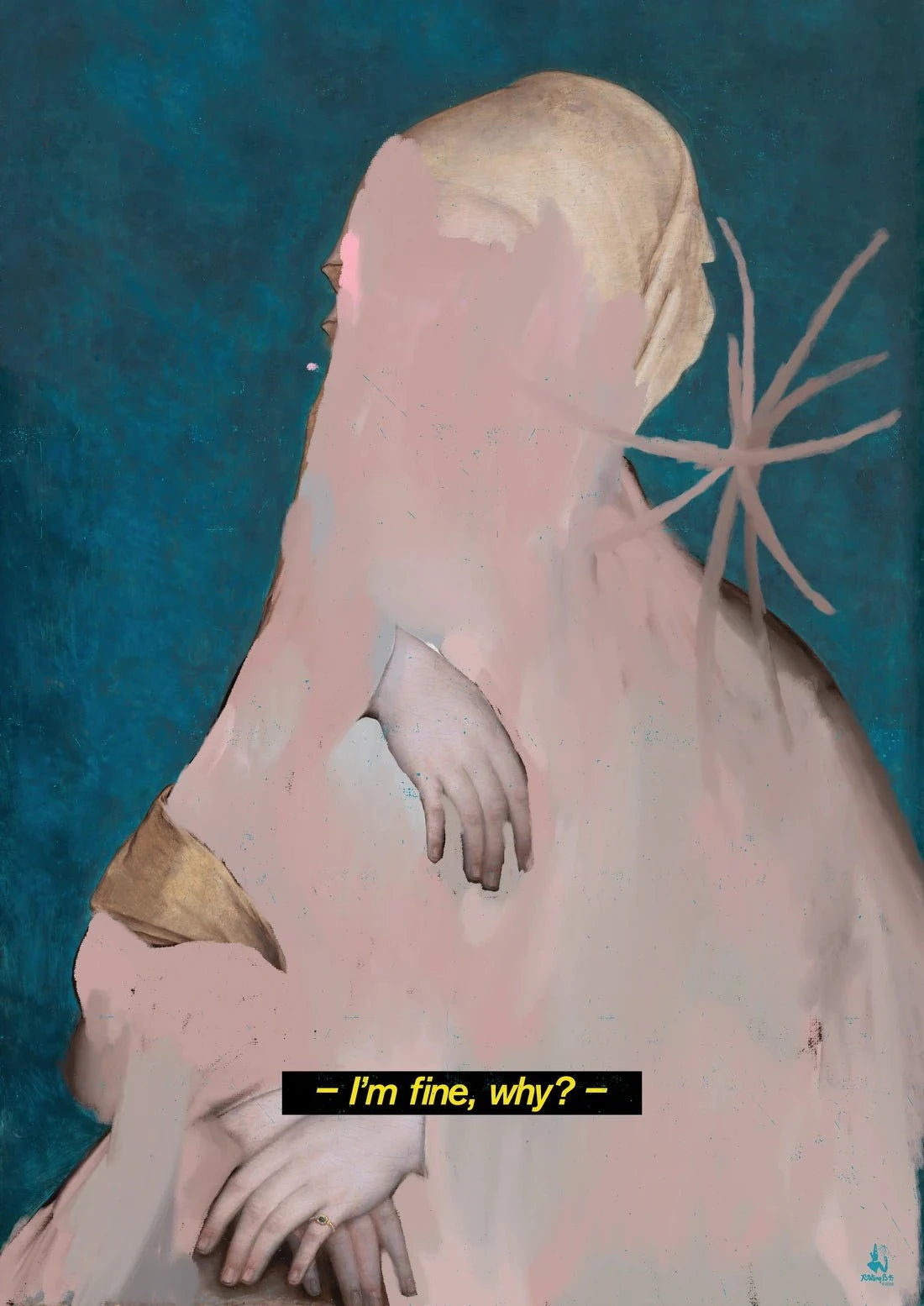 I'm fine. contemporary wall art print by Floating Bstrd - sold by DROOL