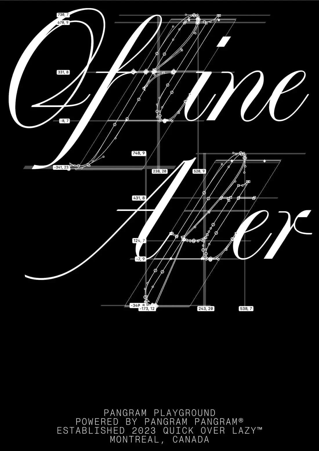 Offline contemporary wall art print by Pangram Pangram Foundry - sold by DROOL