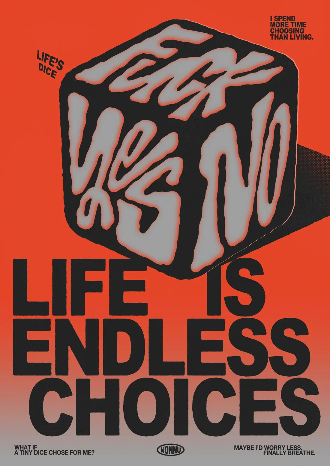 Life's Dice contemporary wall art print by Wonnu - sold by DROOL